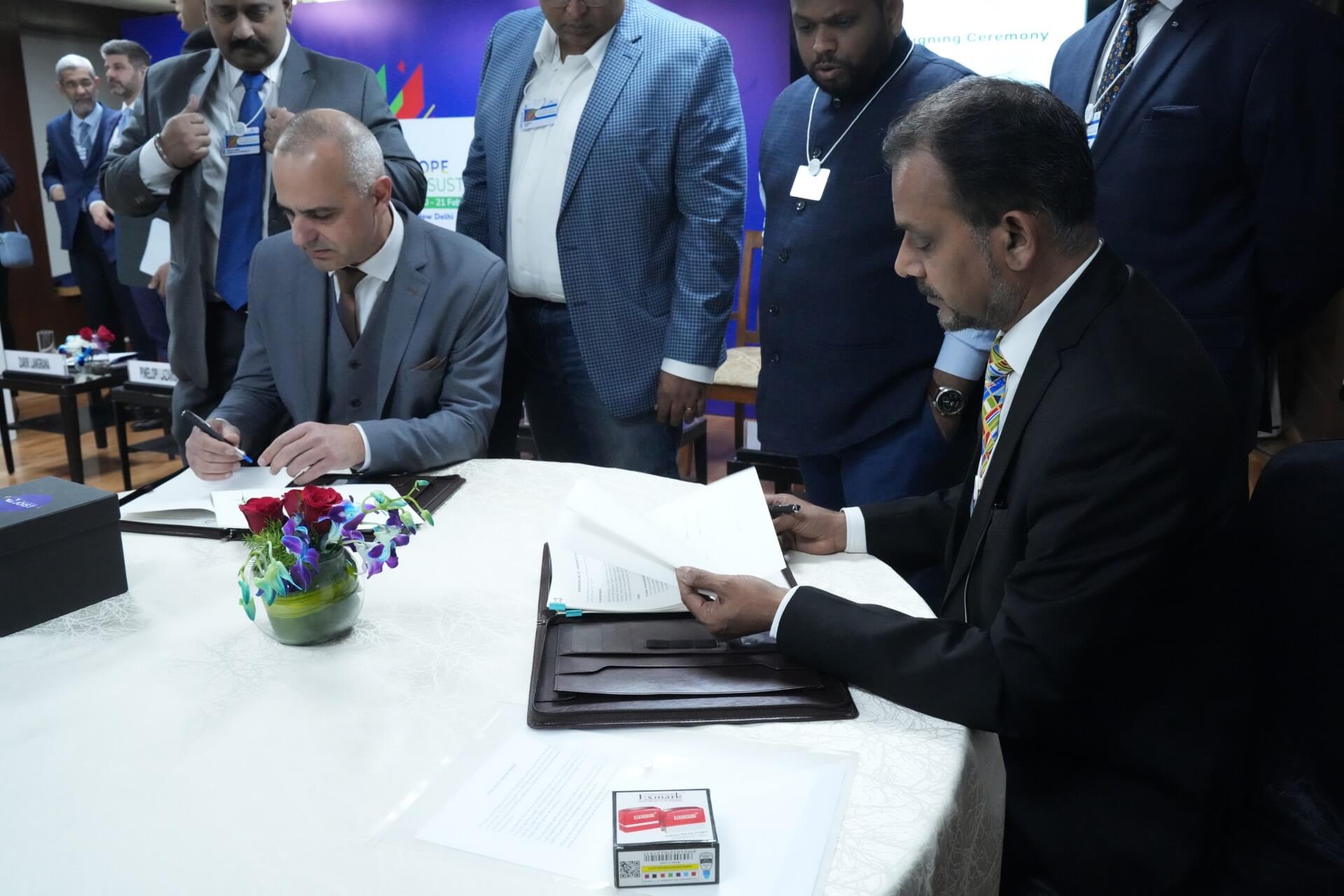 Dr. Tasos Vasiliadis, Founder and CEO, JOIST Innovation Park with Prof. Ravi P Singh, Provost, Adani University_2